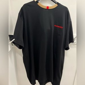 Burberry Check Collar T-Shirt